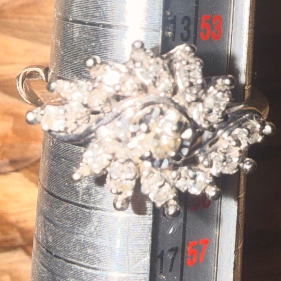 ✨Vintage 14K White Gold Starburst Ring (MC1) SZ7 ✨ - Picture 15 of 16